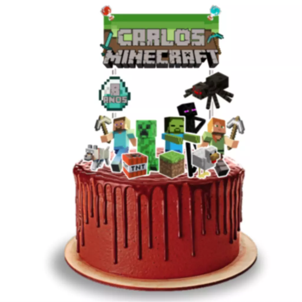 Bolo do Minecraft, Como Fazer Bolo de Aniversário do Minecraft