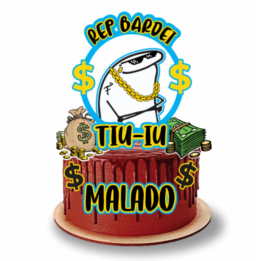 Topo de Bolo Flork Estressadinha Suprema (Arquivo Digital)