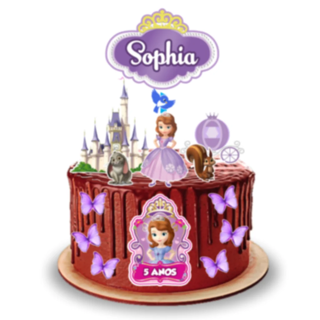 Topo de Bolo Princesa Sofia (Arquivo Digital)