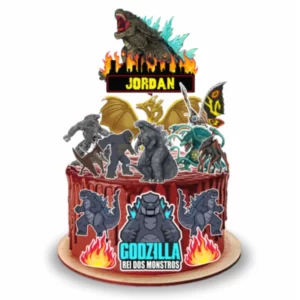 Topo de Bolo Godzilla
